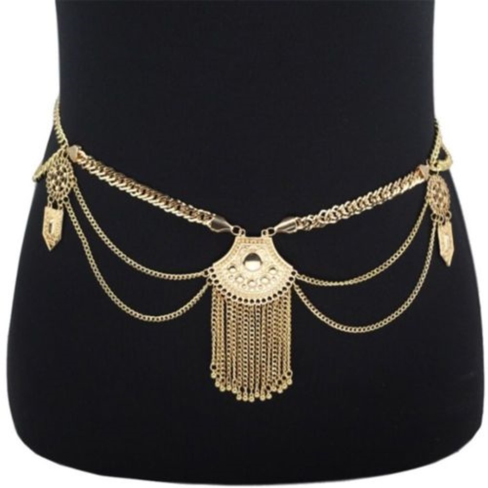 GOLD TONED BELLY CHAIN - Picture 3 of 4